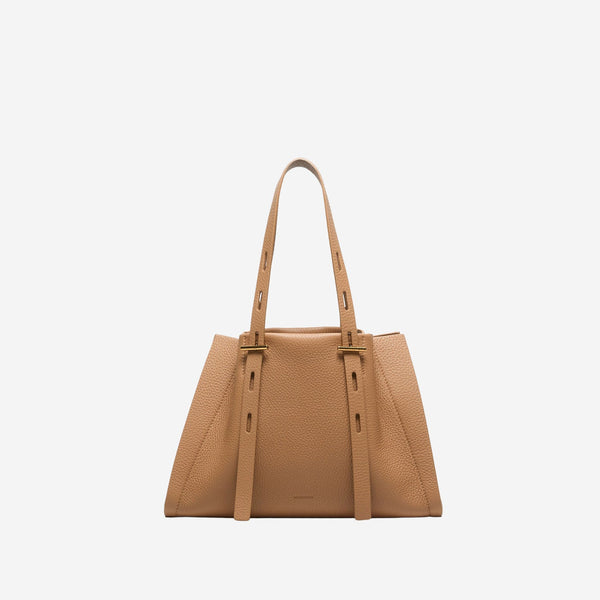 Shoulder Bag Paulina Textured Leather Pink