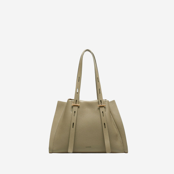 Shoulder Bag Paulina Textured Leather Green