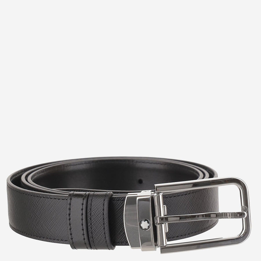 Reversible Leather Belt Black