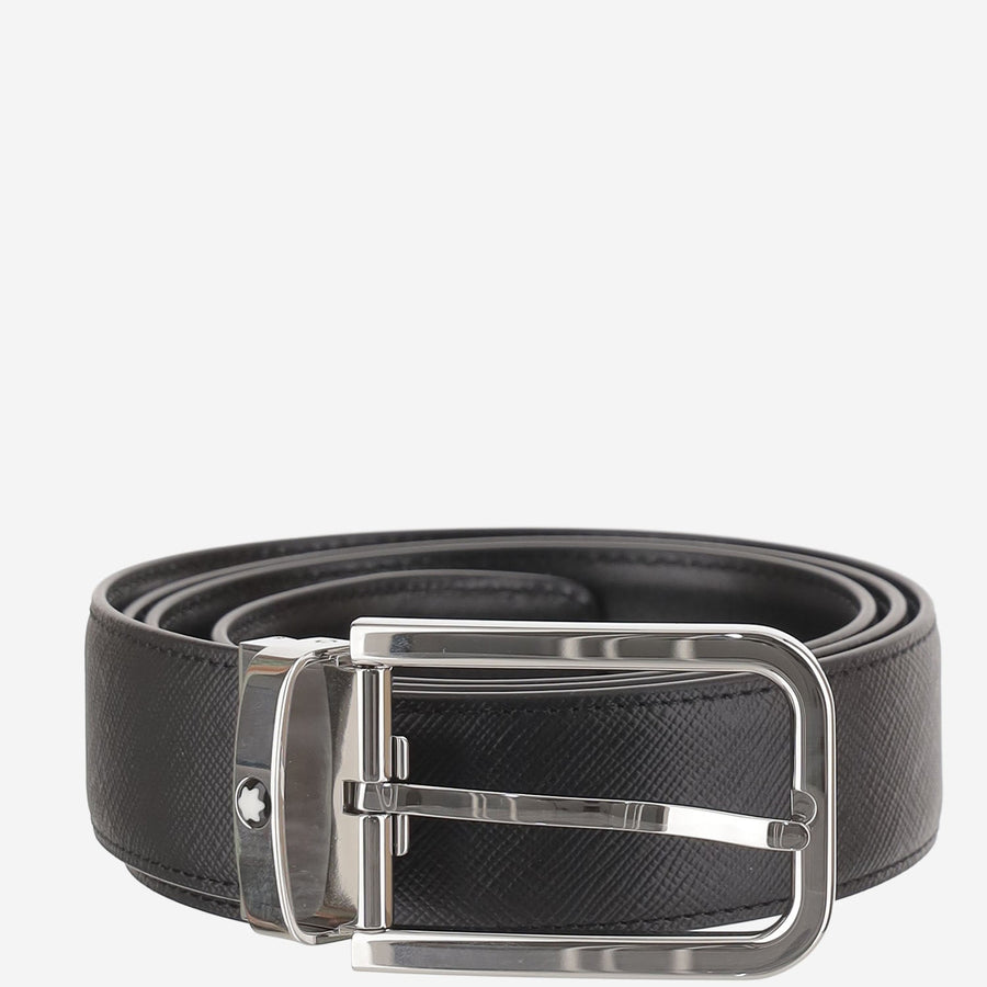 Reversible Leather Belt Black