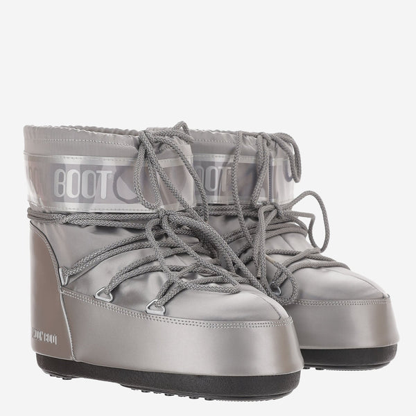 Ankle Boots Icon Low Glance Silver Rubber And Mesh
