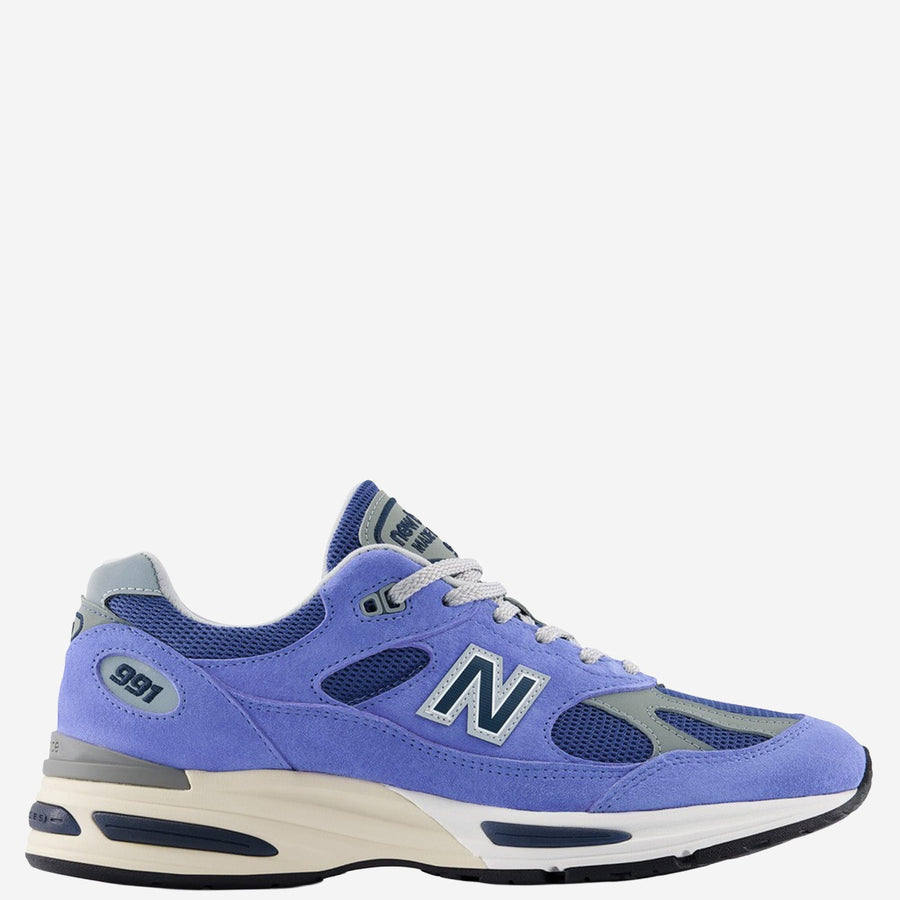 Sneakers 991v2 Blue Leather And Mesh Trainers