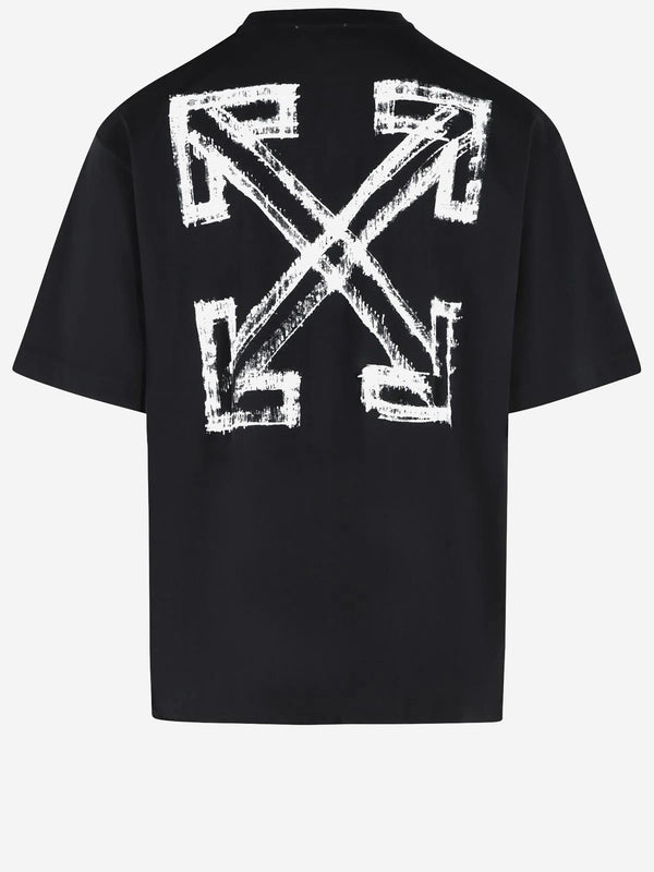 Cotton T-Shirt Motion Arrow Skate Black T-shirts
