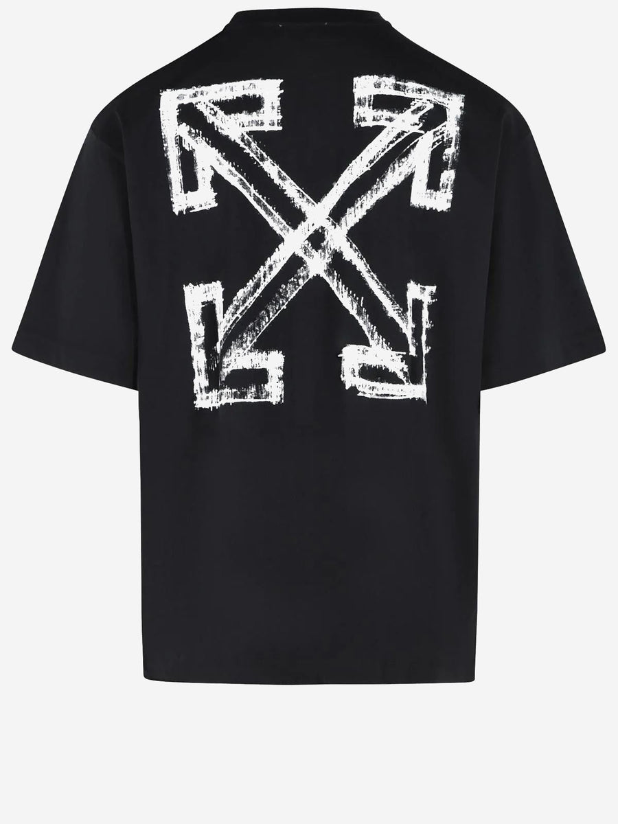 Cotton T-Shirt Motion Arrow Skate Black T-shirts