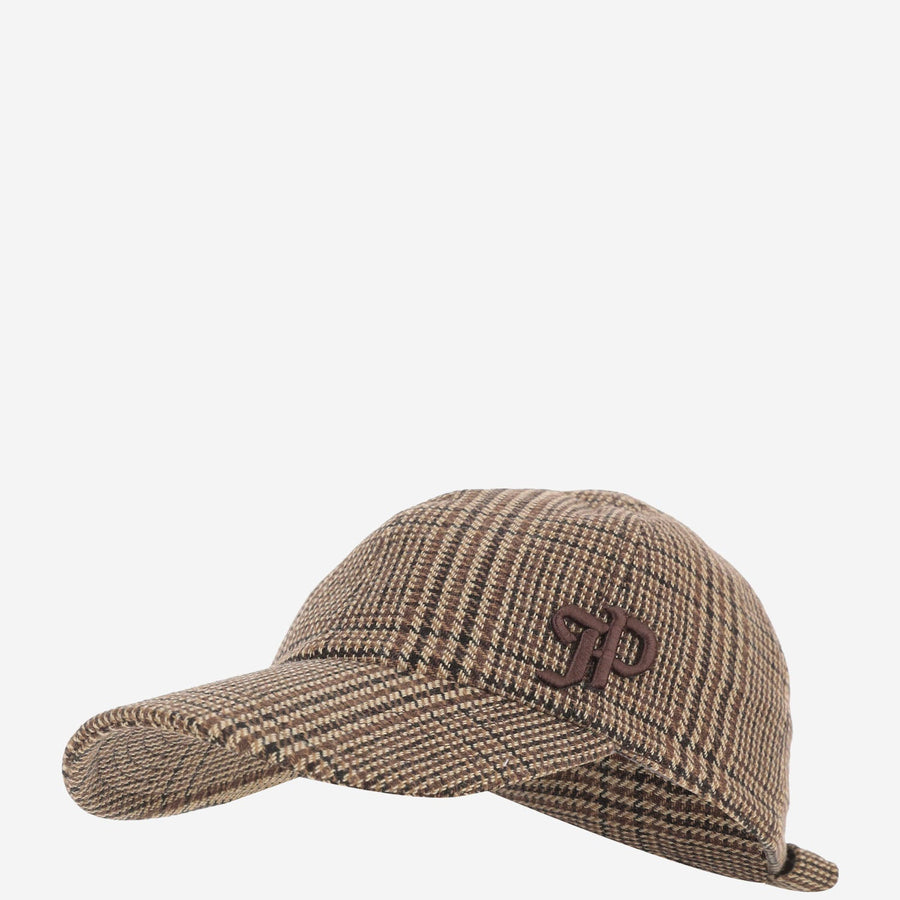 Multicolour Tweed Baseball Cap With Bow Polyacrylic Hat