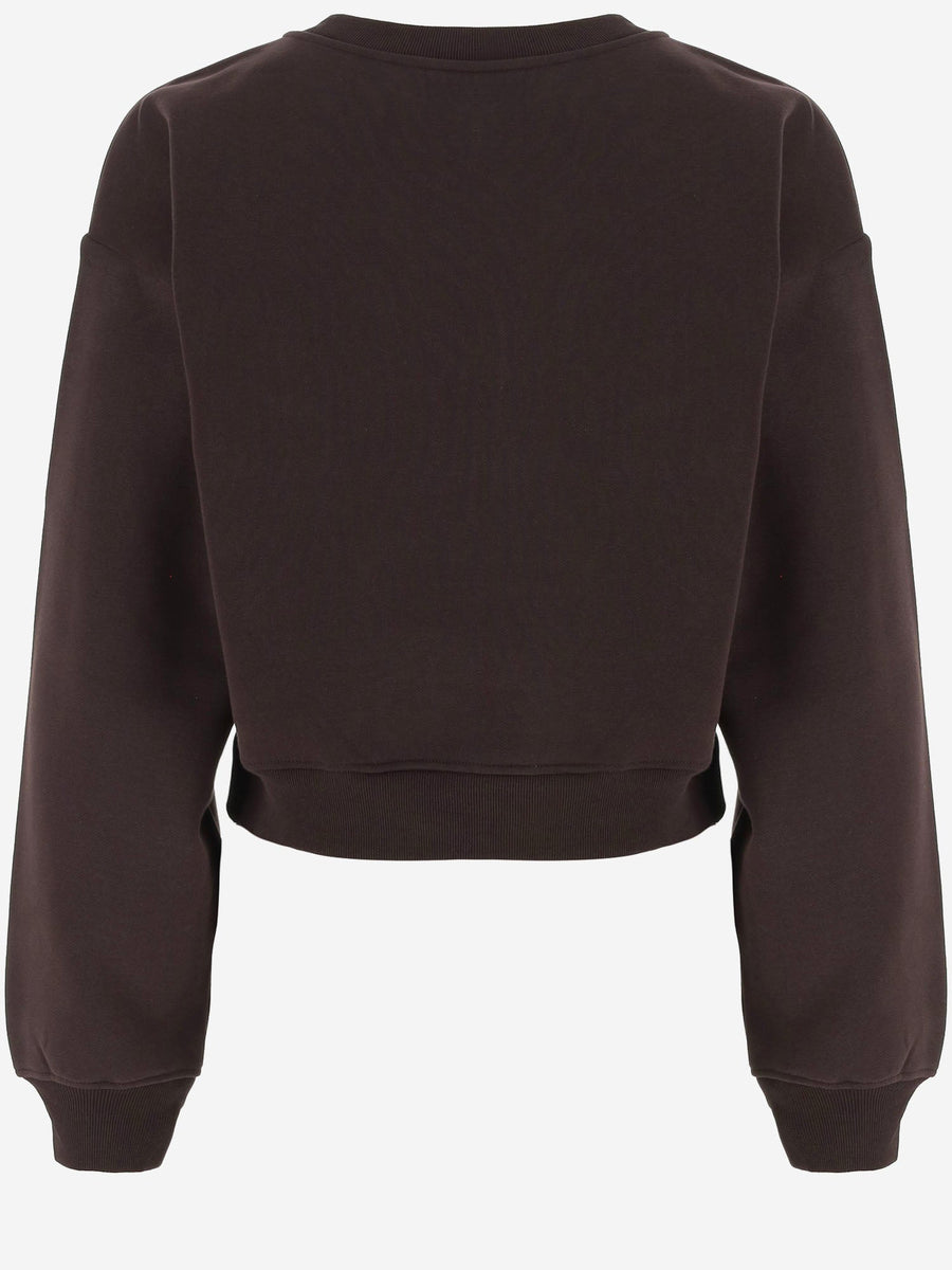 Cotton Logo Sweatshirt Brown