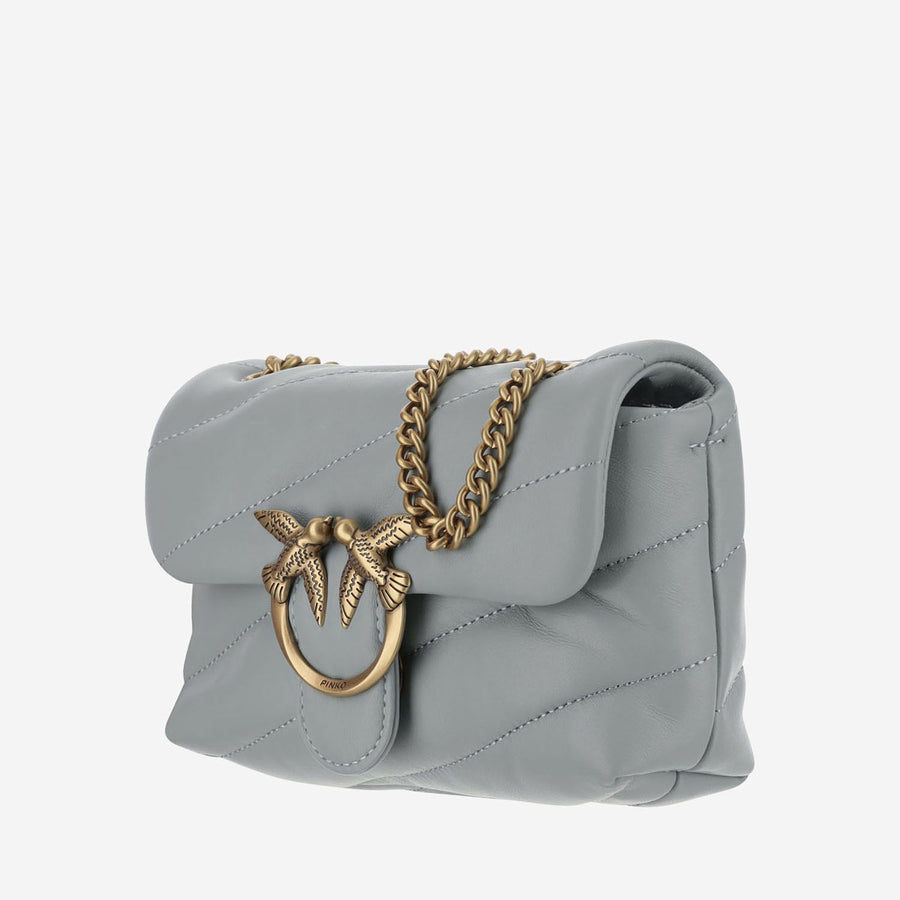 Shoulder Bag Love One Pearl Grey Leather