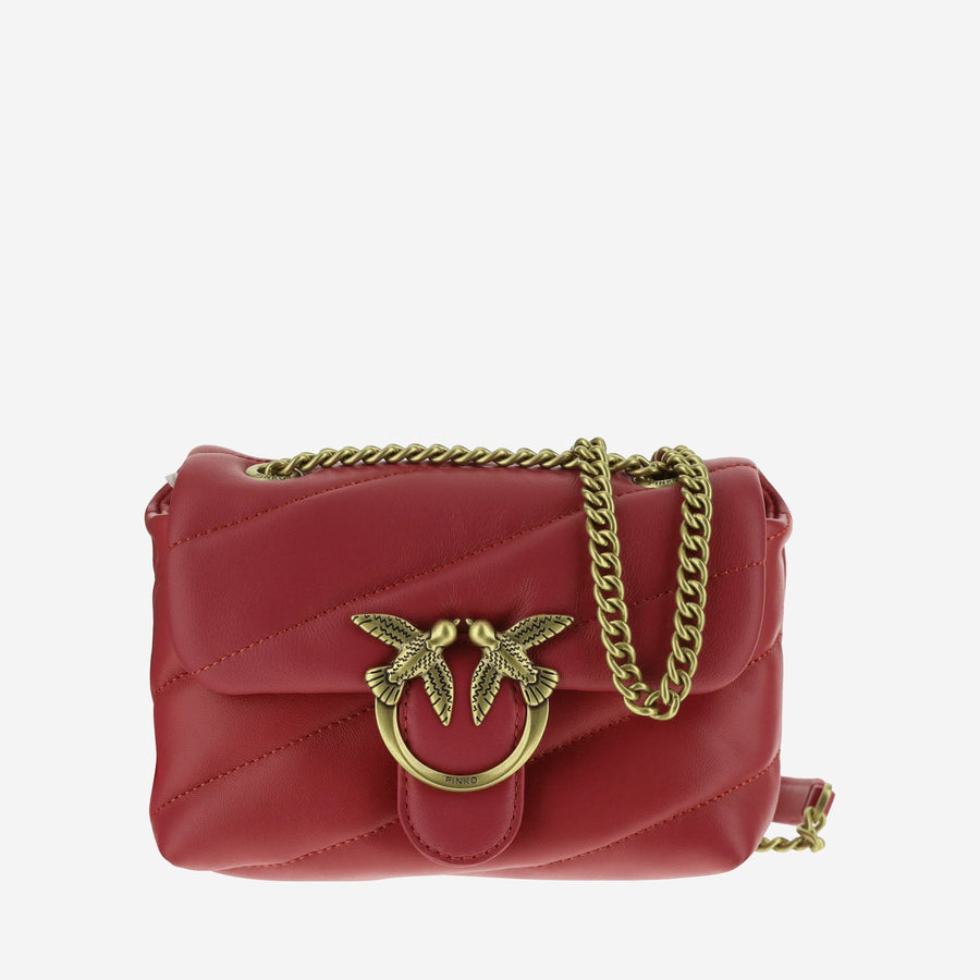Shoulder Bag Love One Leather Red Red/antique Gold