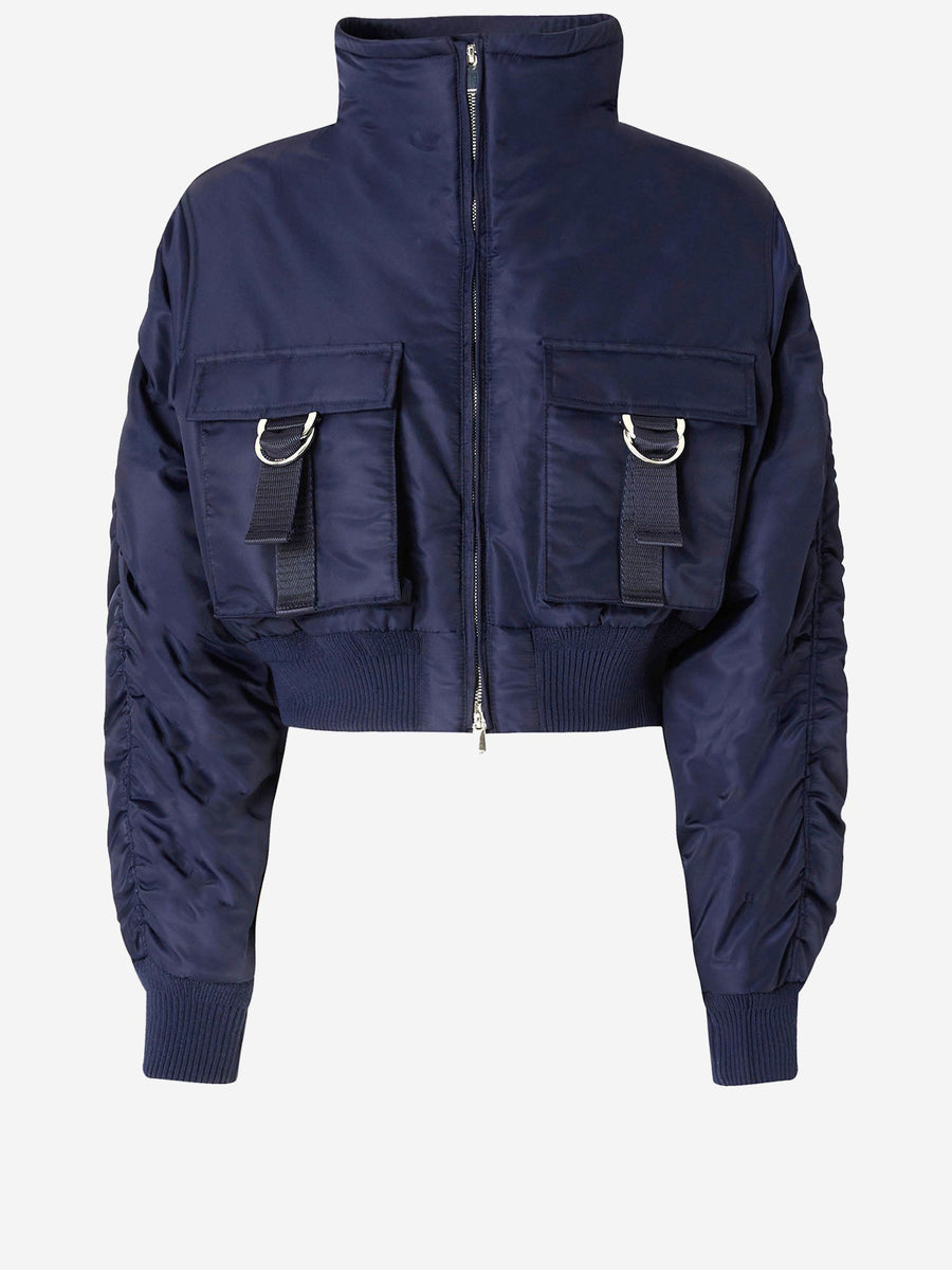 Padded Jacket Blue Technical Fabric Polyamide