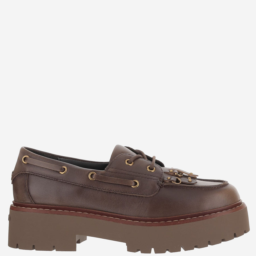 Leather Loafers Margharet 01 Brown Upper: Bovine