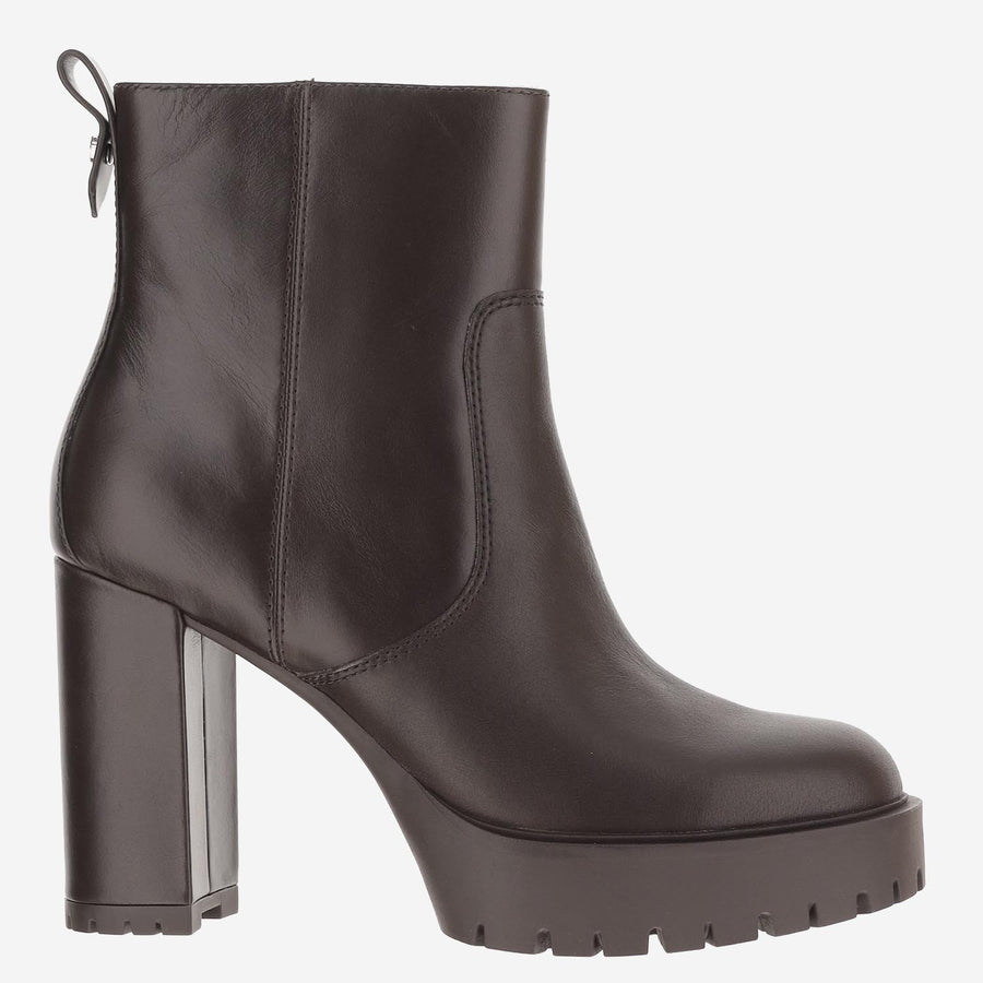 Ankle Boots Clara 01 Dark Brown Leather Upper: Cow