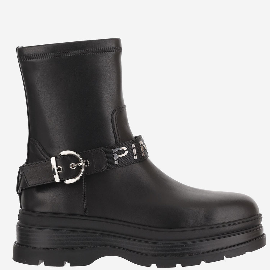 Ankle Boots Leather Black Upper: Bovine