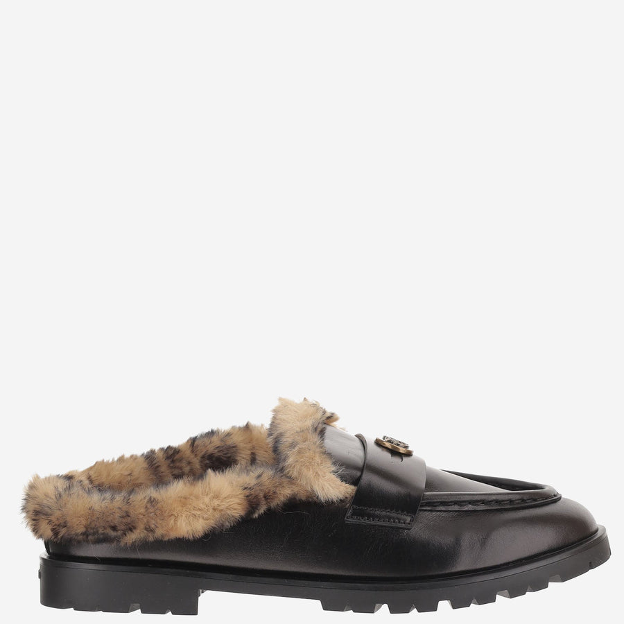 Leather Mules Nora 09 Black