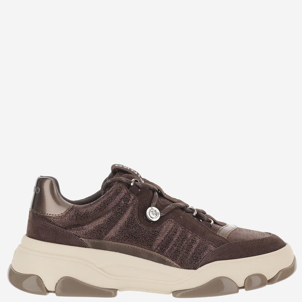 Leather Sneakers Athena Brown Dark Upper: Cow Trainers