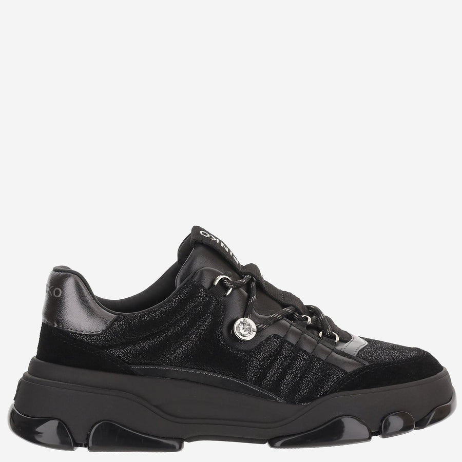 Leather Sneakers Athena Black Upper: Cow Trainers