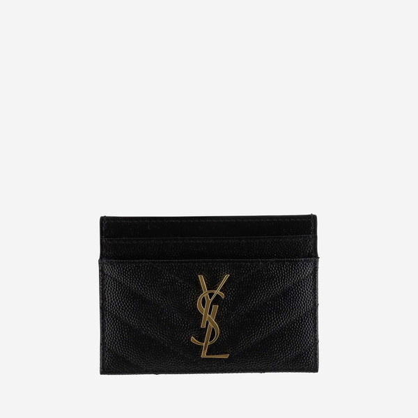 Card Holder Cassandre Matelassé Leather Black Wallets & Purses
