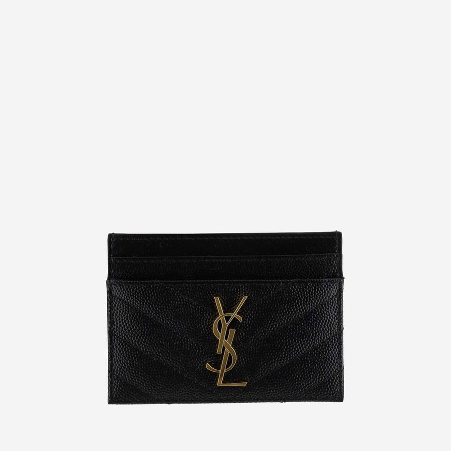 Card Holder Cassandre Matelassé Leather Black Wallets & Purses