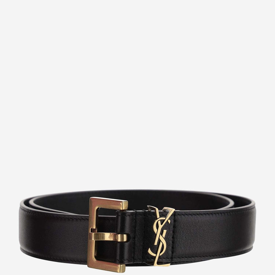 Belt Cassandre Glossy Leather Black Calfskin