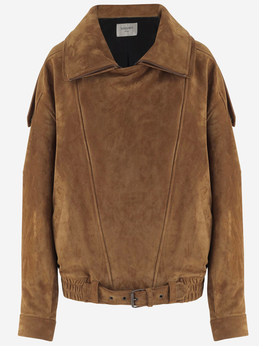 Leather Jacket Oversized Vintage Brown Split Cowhide