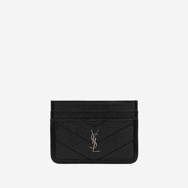 Card Holder Niki Black Leather Wallets & Purses