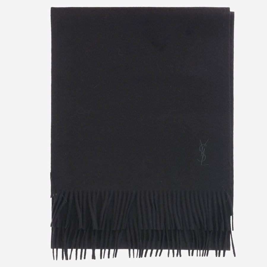 Cashmere Logo Scarf Black