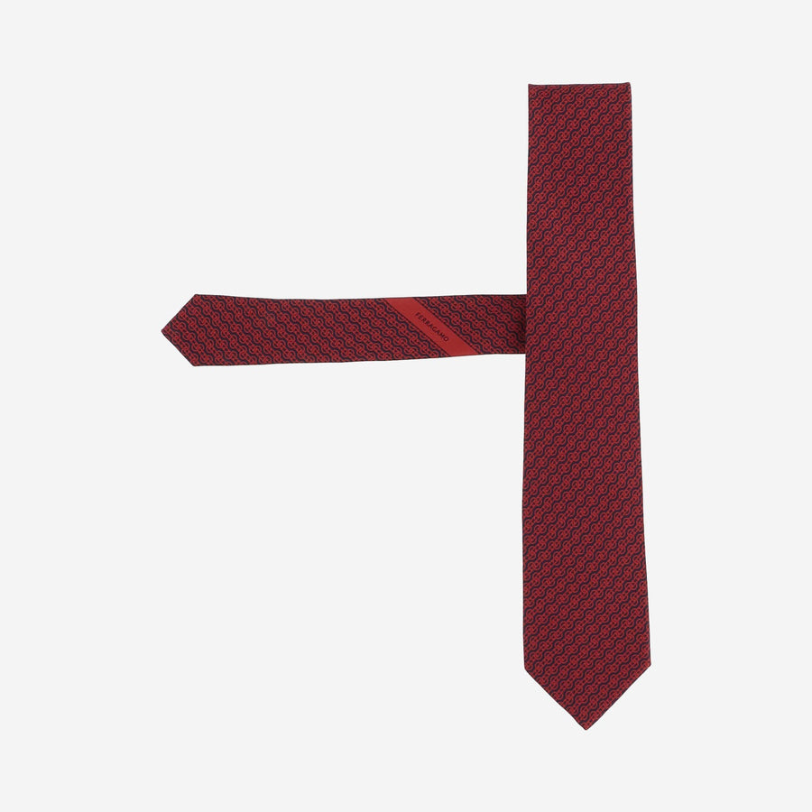 Silk Tie Red Pattern Ties & Bow