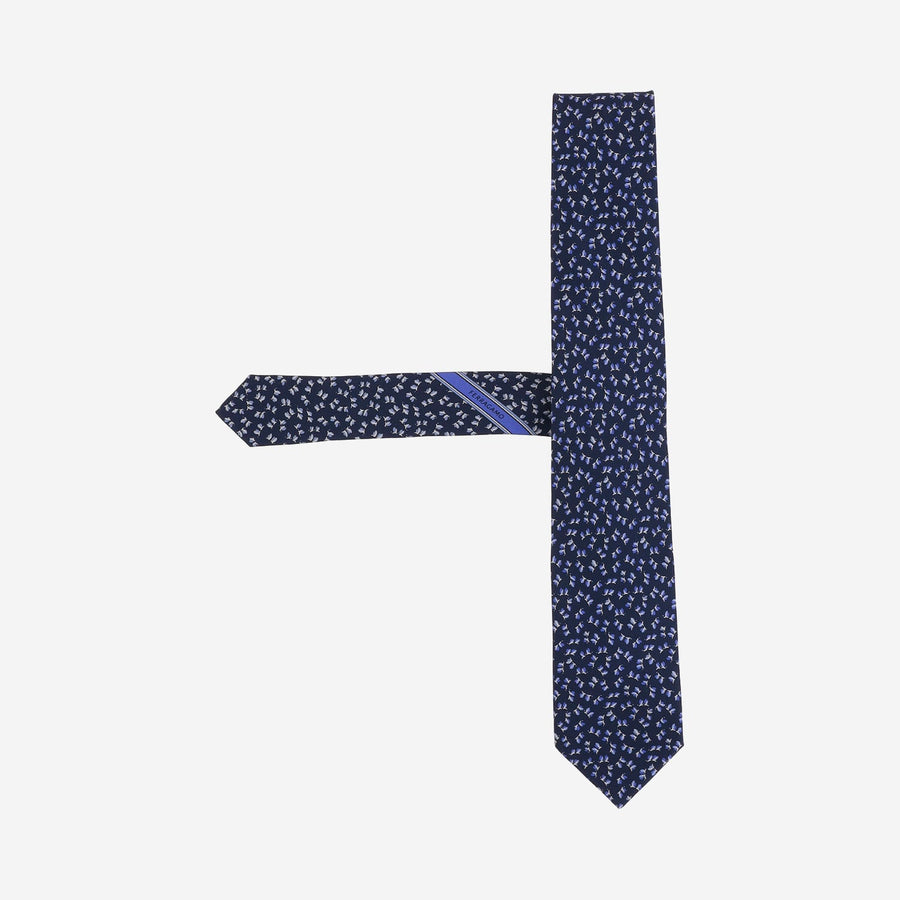 Tie Silk, Navy Pattern Ties & Bow