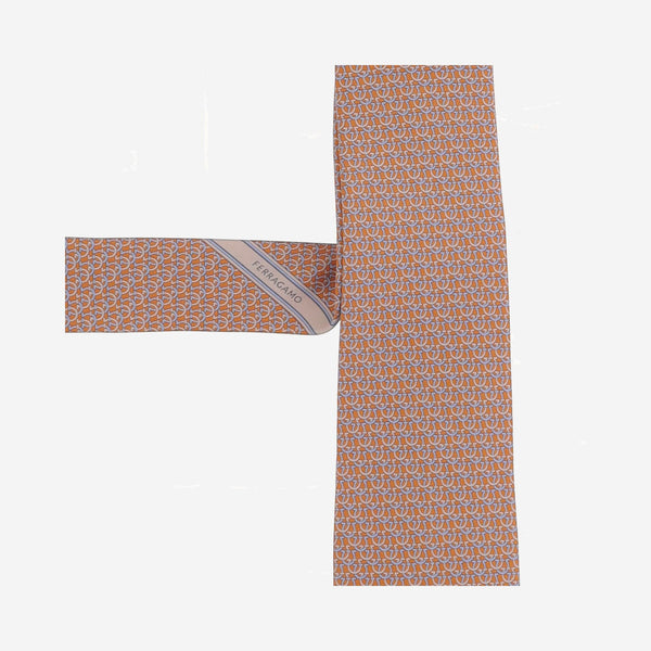 Silk Tie With Pattern, Orange Ties & Bow