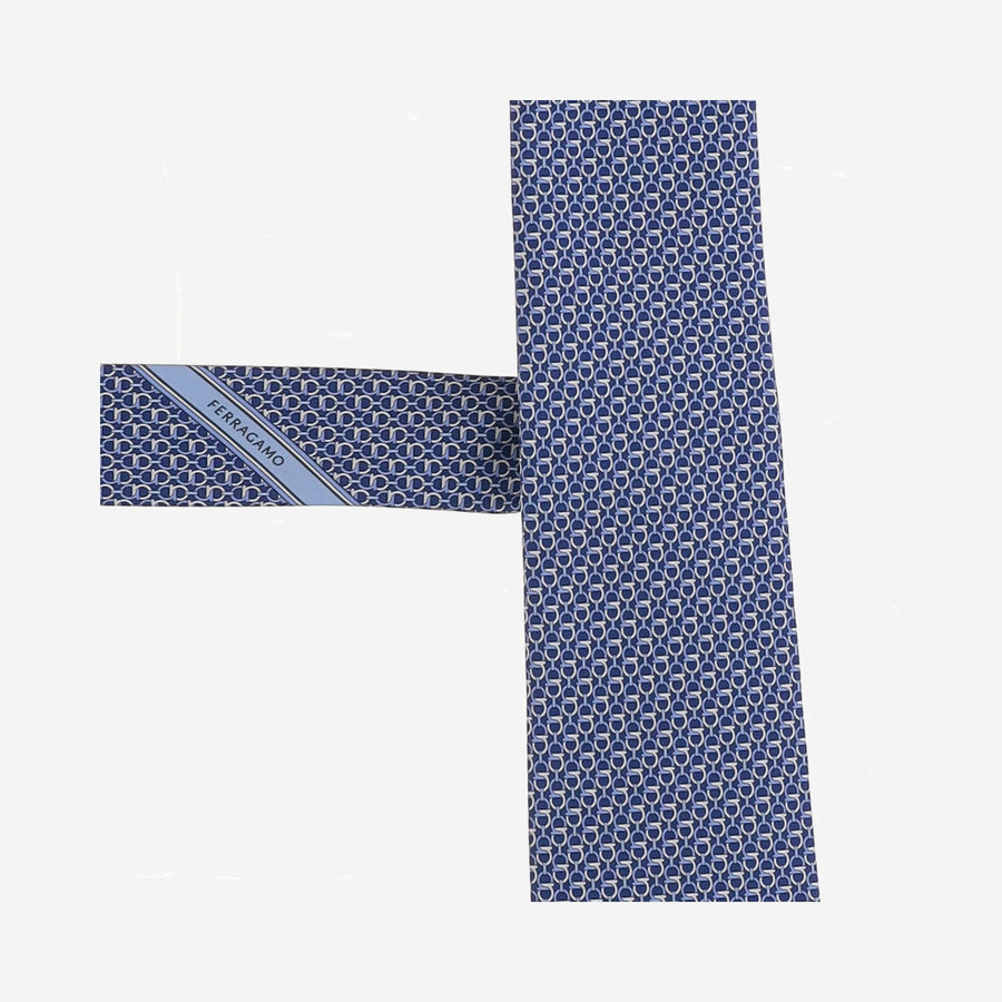 Silk Tie Blue Pattern Ties & Bow