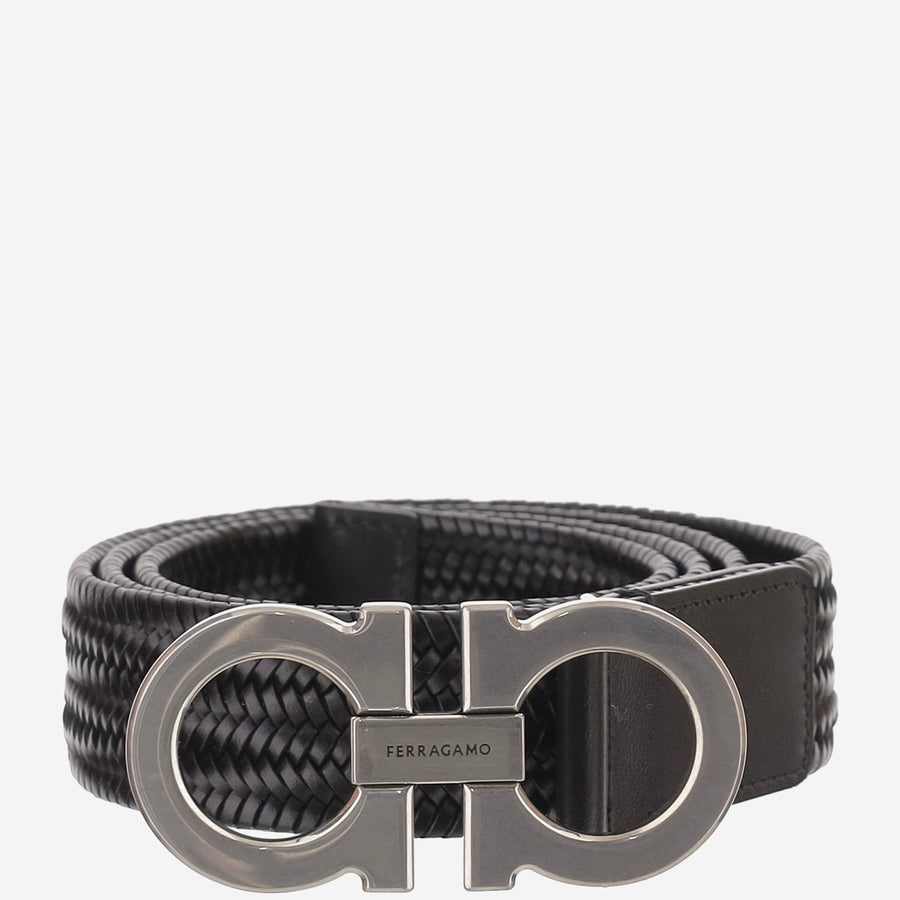 Leather Belt Black Fabric (regenerated Calf