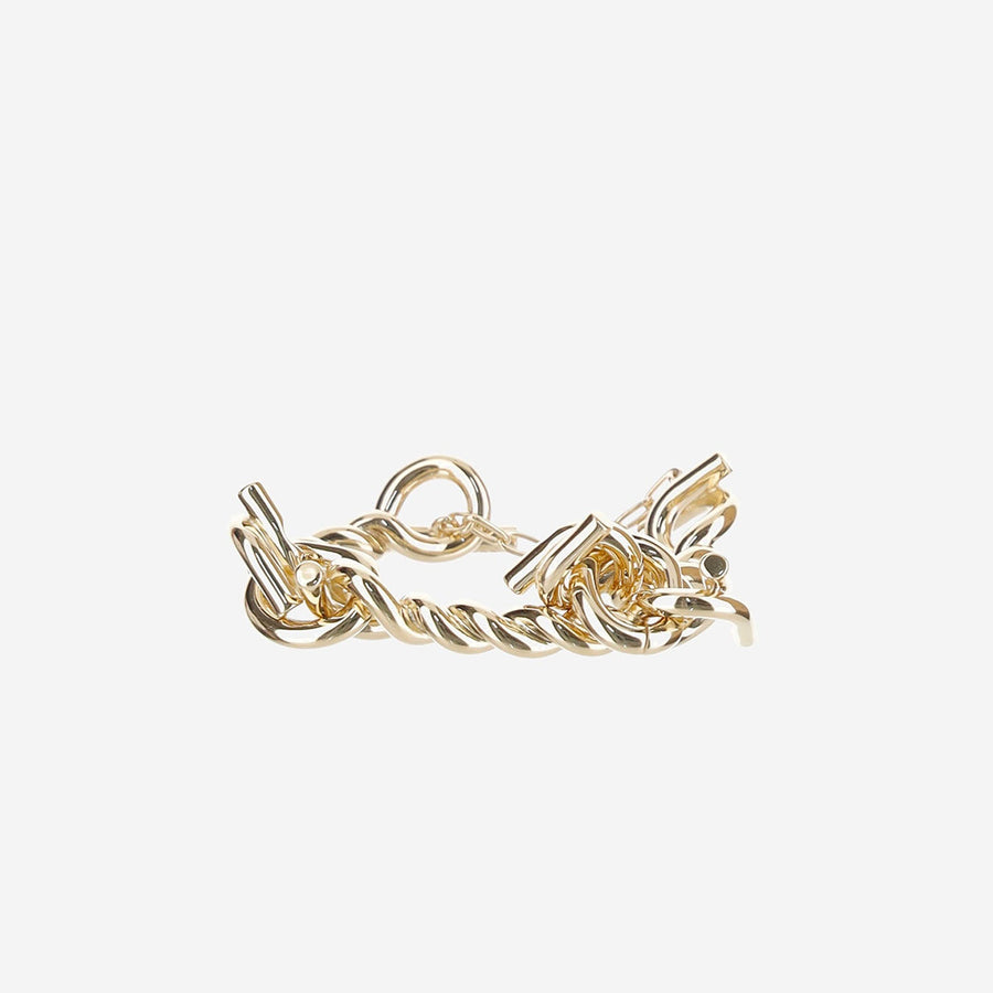 Bracelet Gancini Torchon Gold Brass