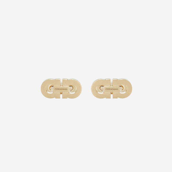 Brass Cufflinks With Engraved Logo Gold Accessory