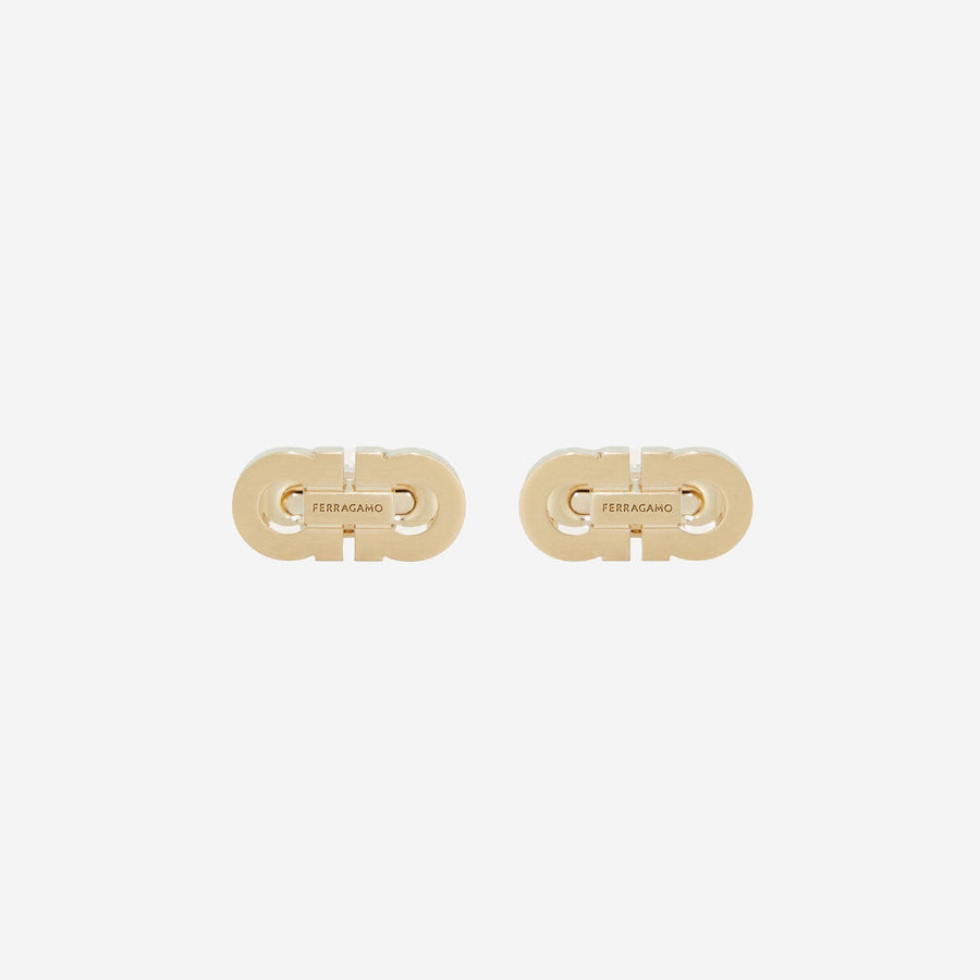 Brass Cufflinks With Engraved Logo Gold Accessory