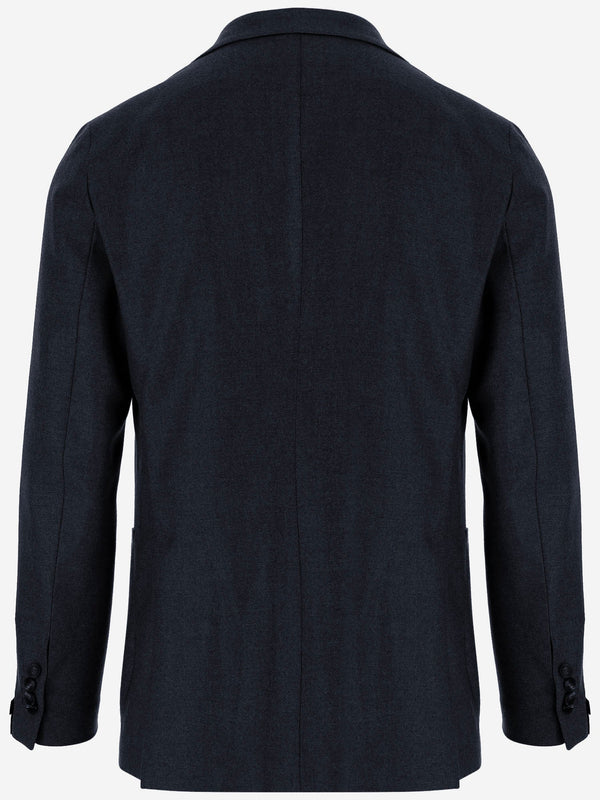 Jacket Wool And Cashmere Dark Navy