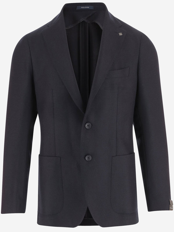 Single-Breasted Wool Jacket Ultramarine Blue