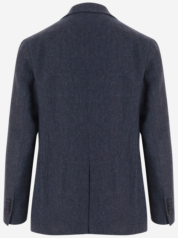 Wool And Cashmere Jacket Navy Virgin