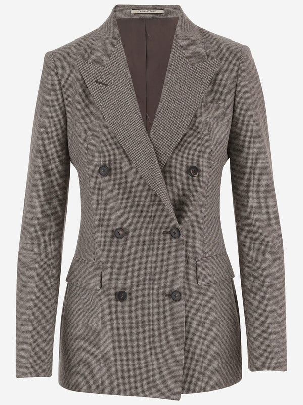 Double-Breasted Wool Jacket Multicolour