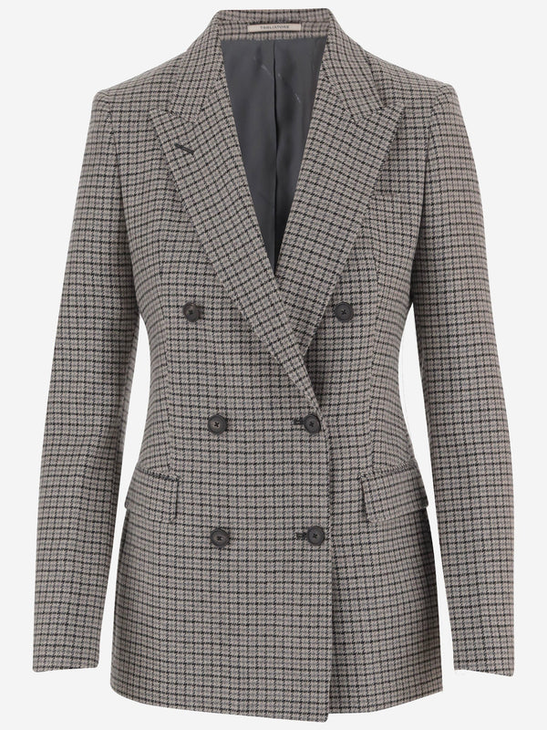 Jacket Wool-Blend Double-Breasted Grey