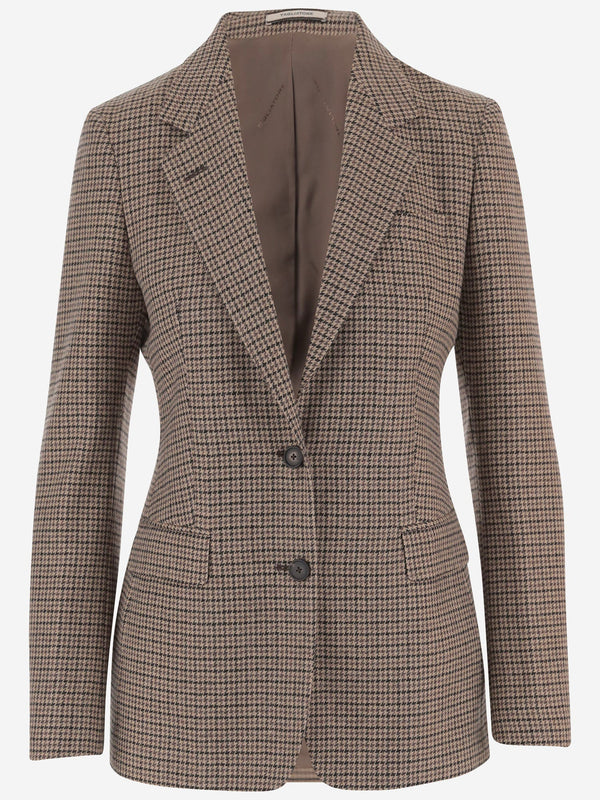 Single-Breasted Wool Jacket Multicolour