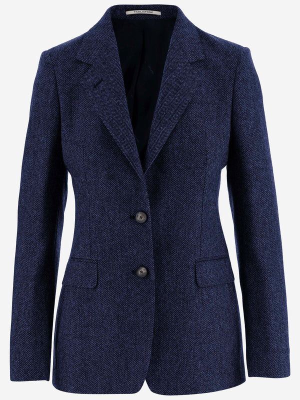 Jacket Parigi Wool And Cashmere Navy