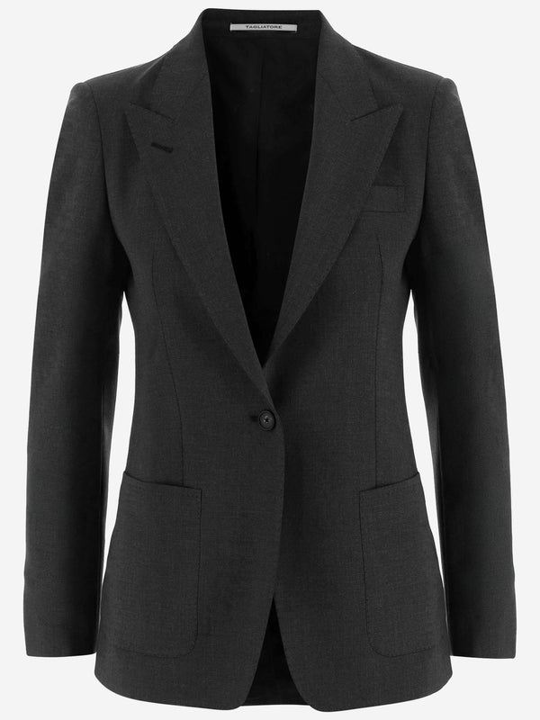 Stretch Wool Jacket Black