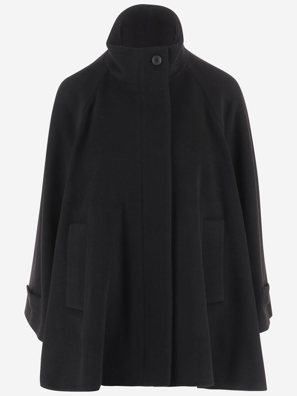 Cape Leila Black Wool Capes