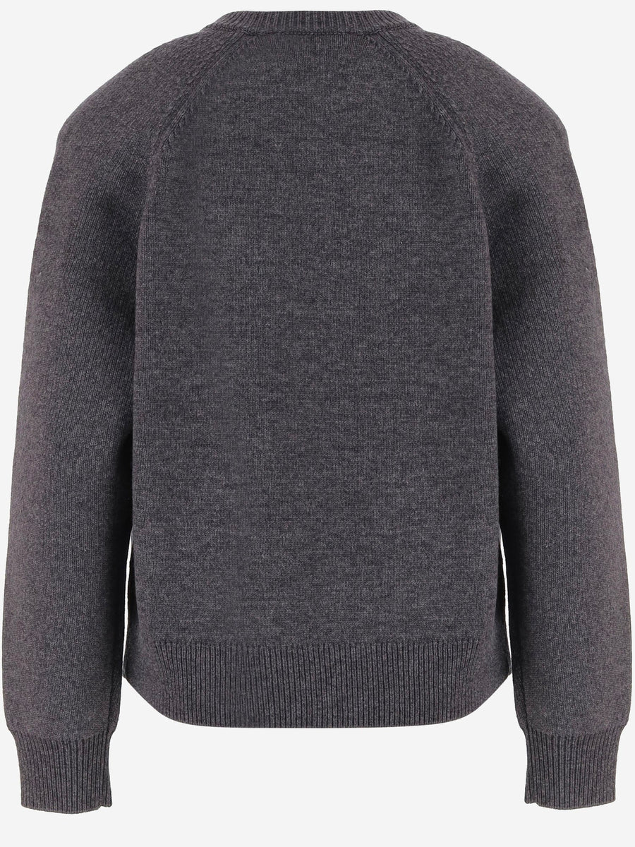 Wool-Blend Sweater Dark Grey