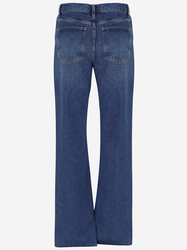 Jeans Washed Cotton Denim Blue