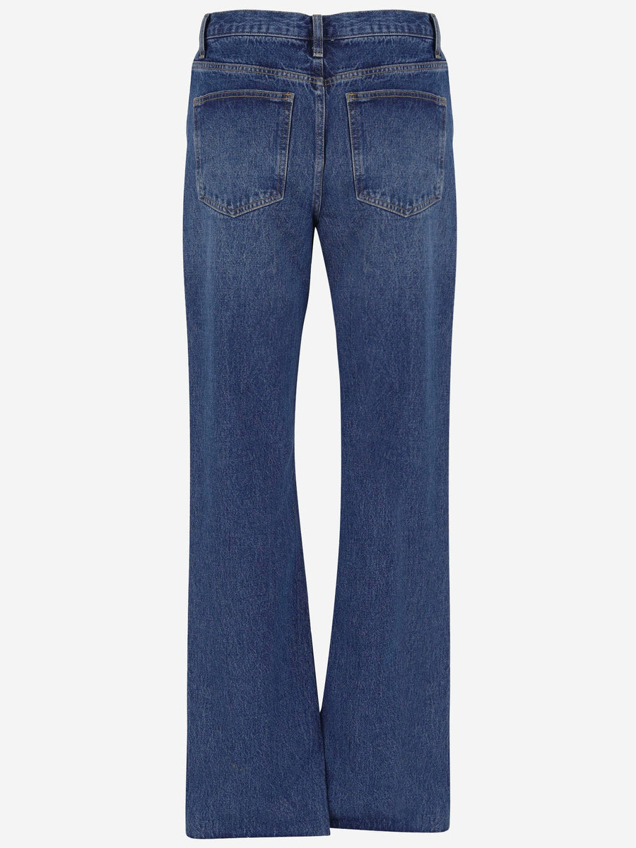 Jeans Washed Cotton Denim Blue