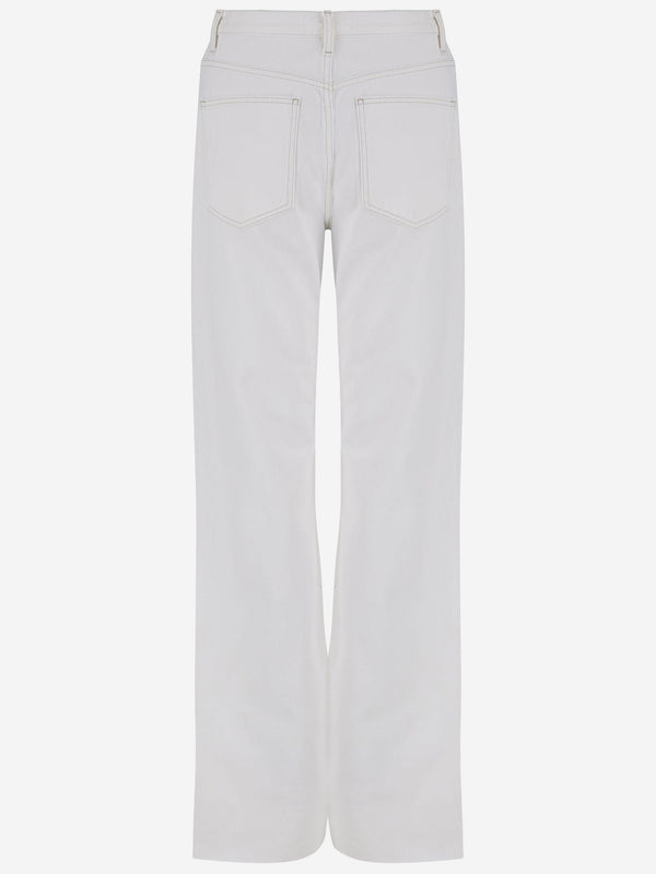 Cotton Denim Jeans White