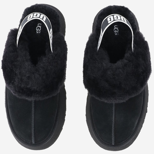 Platform Suede Slippers Funkette Black