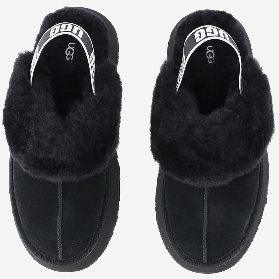 Platform Suede Slippers Funkette Black