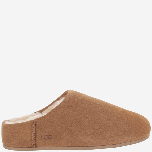 Elea Suede Clogs Beige Leather Shoe