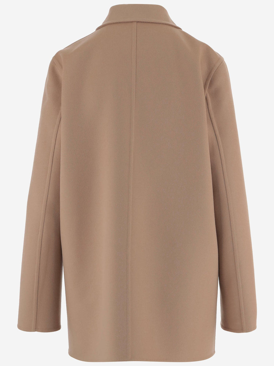 Coat Wool And Cashmere - Beige
